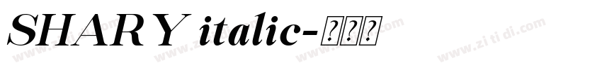 SHARY italic字体转换